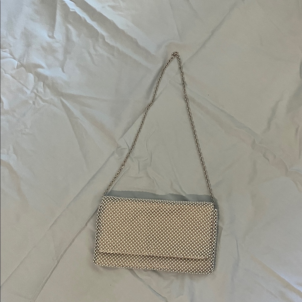 Elegant Silver Chain Shoulder Bag